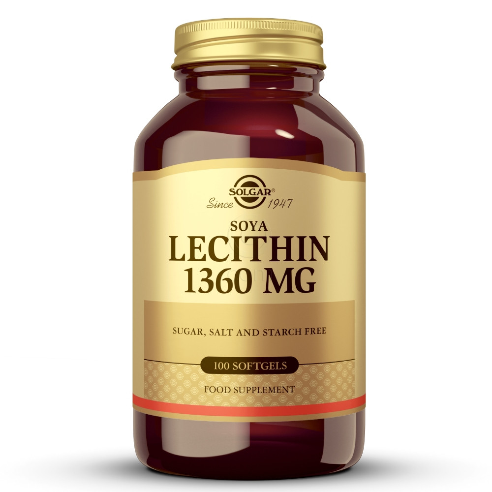 Solgar Sojin lecitin 1360 mg, kapsule (100 kapsul)