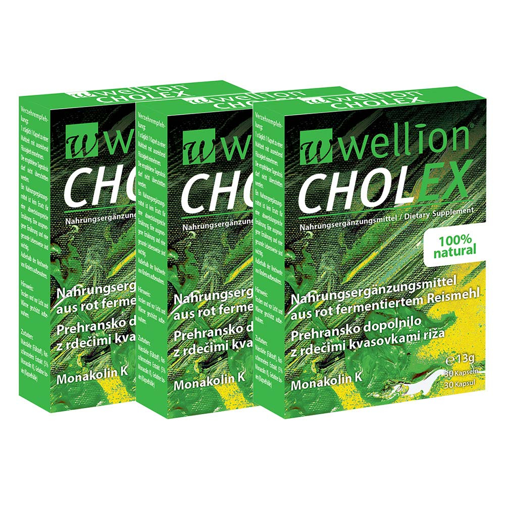 Wellion Cholex, kapsule - paket (3 x 30 kapsul)