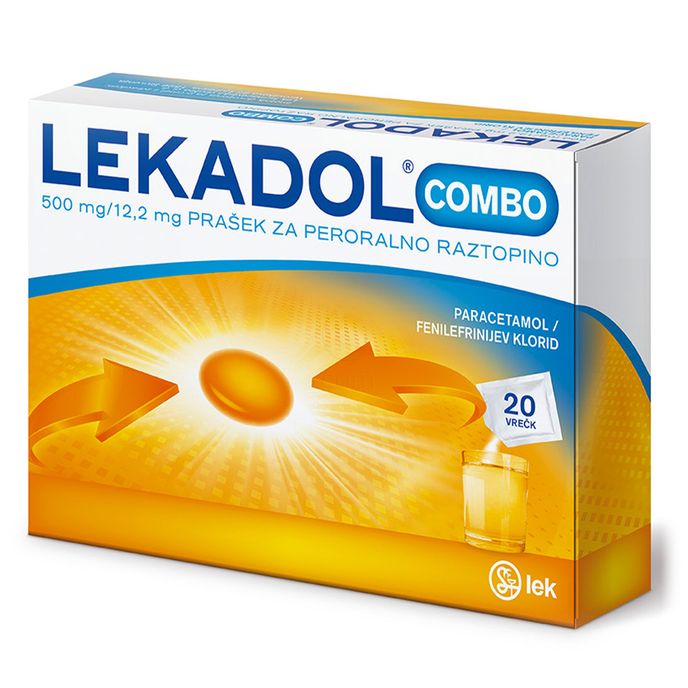 Lekadol Combo 500 mg/12,2 mg, prašek za peroralno raztopino