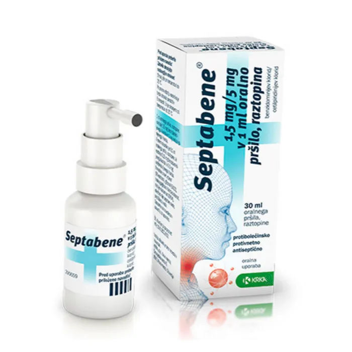 Septabene 1,5 mg/5 mg v 1 ml Krka, oralno pršilo - raztopina (30 ml)