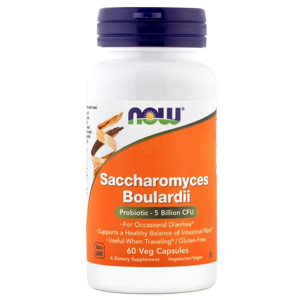 Saccharomyces boulardii NOW, kapsule (60 kapsul)