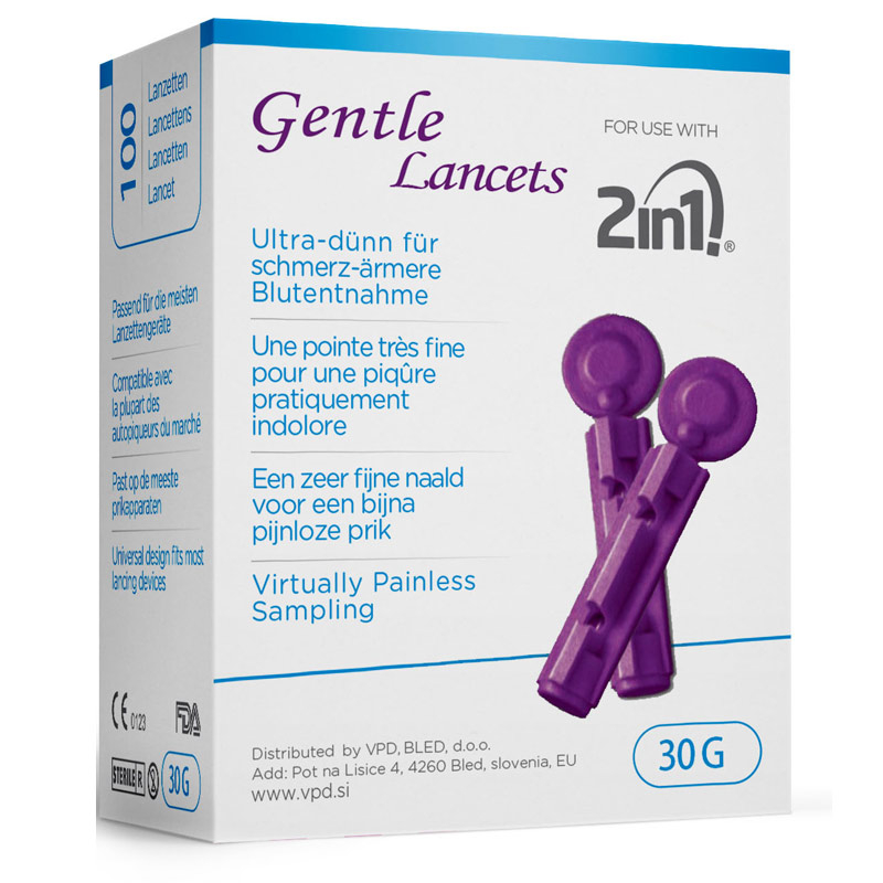 Gentle 2in1 30G, lancete (100 lancet)