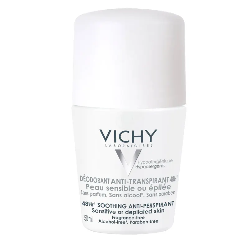 Vichy Deo, deodorant 48-urni antitranspirant za občutljivo in depilirano kožo (50 ml)