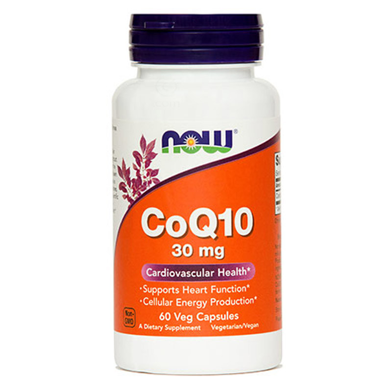 Koencim Q10 30 mg NOW in Omega-3 NOW, kapsule - paket (60 kapsul + 100 kapsul)