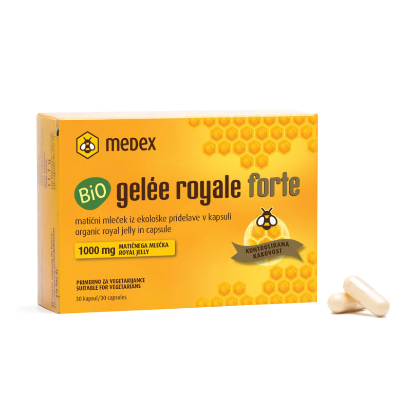 Medex Bio Gelee Royale Forte, matični mleček v kapsulah (30 kapsul)
