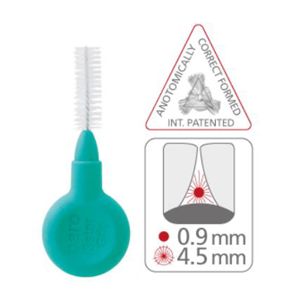 Paro 3Star grip, medzobna ščetka - rdeča (4 ščetke + držalo + blister)