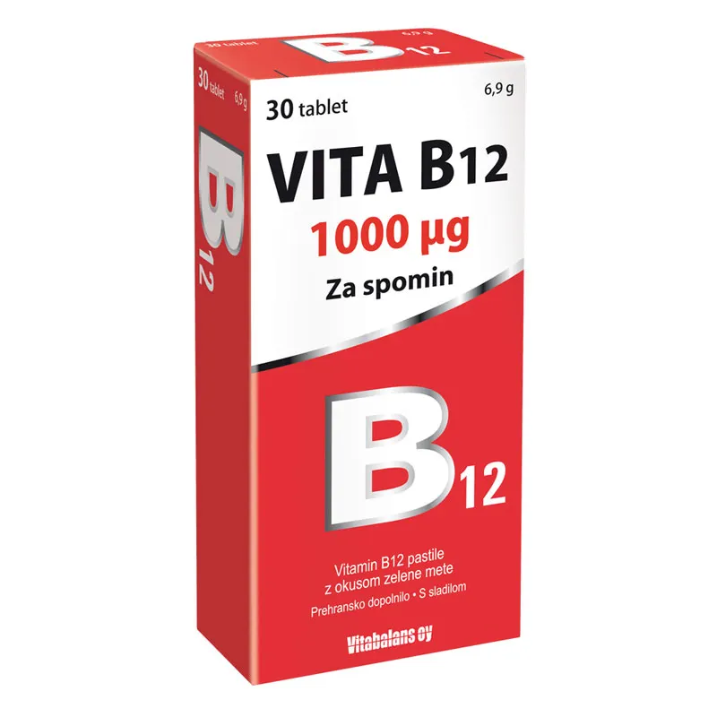 Vitamin B12 1000 μg Vitabalans, žvečljive tablete (30 tablet)