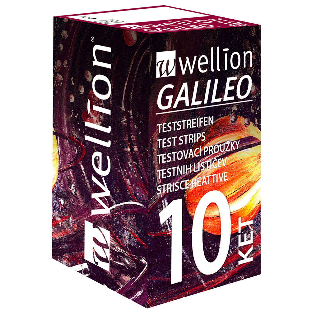 Wellion Galileo, merilni lističi za ketone v kapilarni krvi (10 lističev)