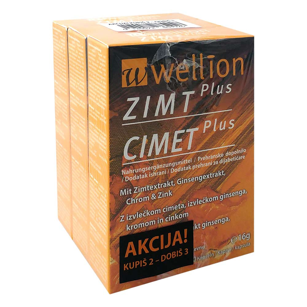Wellion Zimt Plus, kapsule (3 x 30 kapsul)