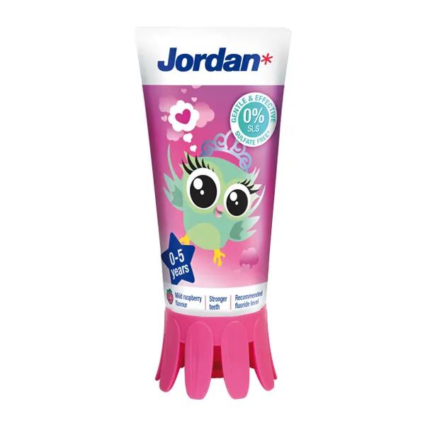 Jordan Kids, zobna pasta za otroke 0-5 let (1000 ppm F) - 50 ml