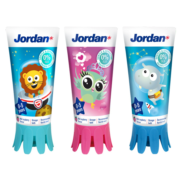 Jordan Kids, zobna pasta za otroke 0-5 let (1000 ppm F) - 50 ml