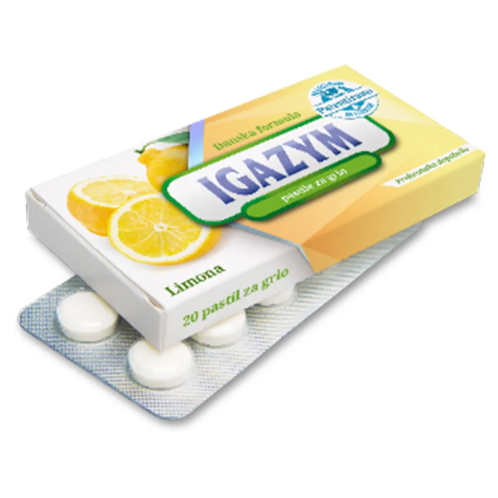 Igazym, pastile za grlo - okus limone (20 pastil)