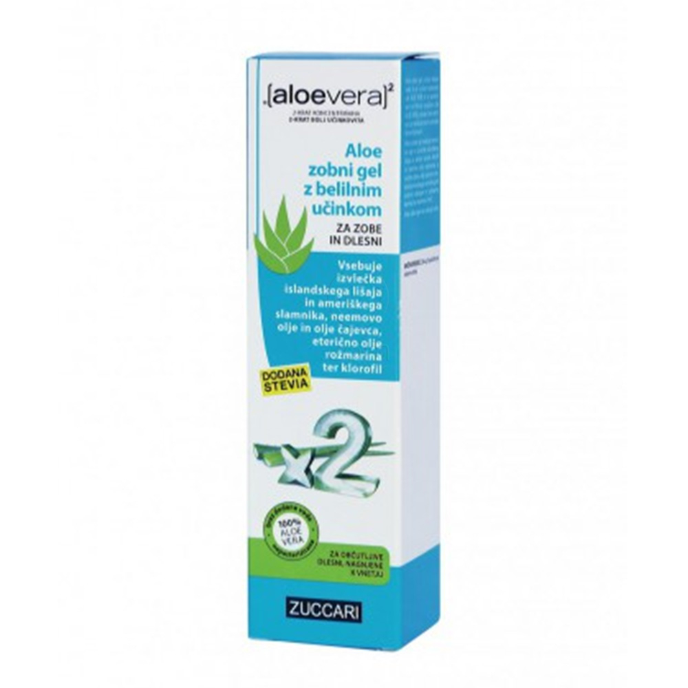 Aloe Vera X2 Zuccari, zobni gel z belilnim učinkom (100 ml)