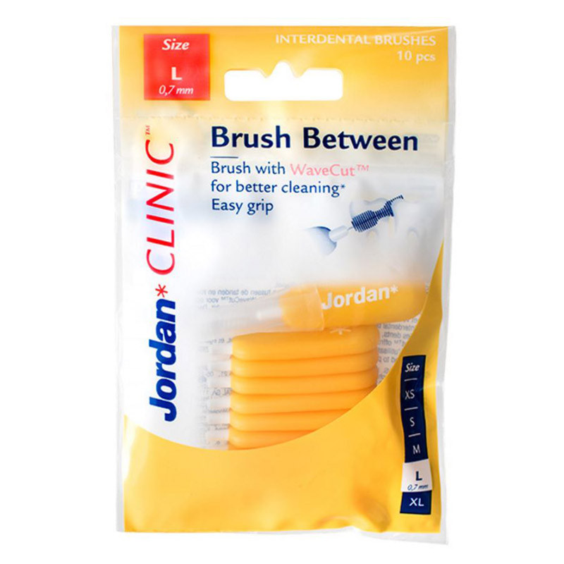 Jordan Brush Between - Rumena, 0,7 mm (10 medzobnih ščetk)