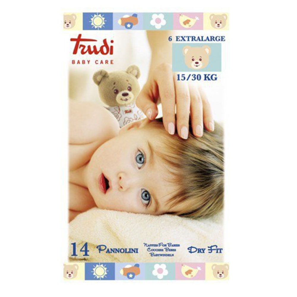 Trudi Baby Care Dry Fit Extra Large (15-30 kg), paket (3 x 14 plenic)