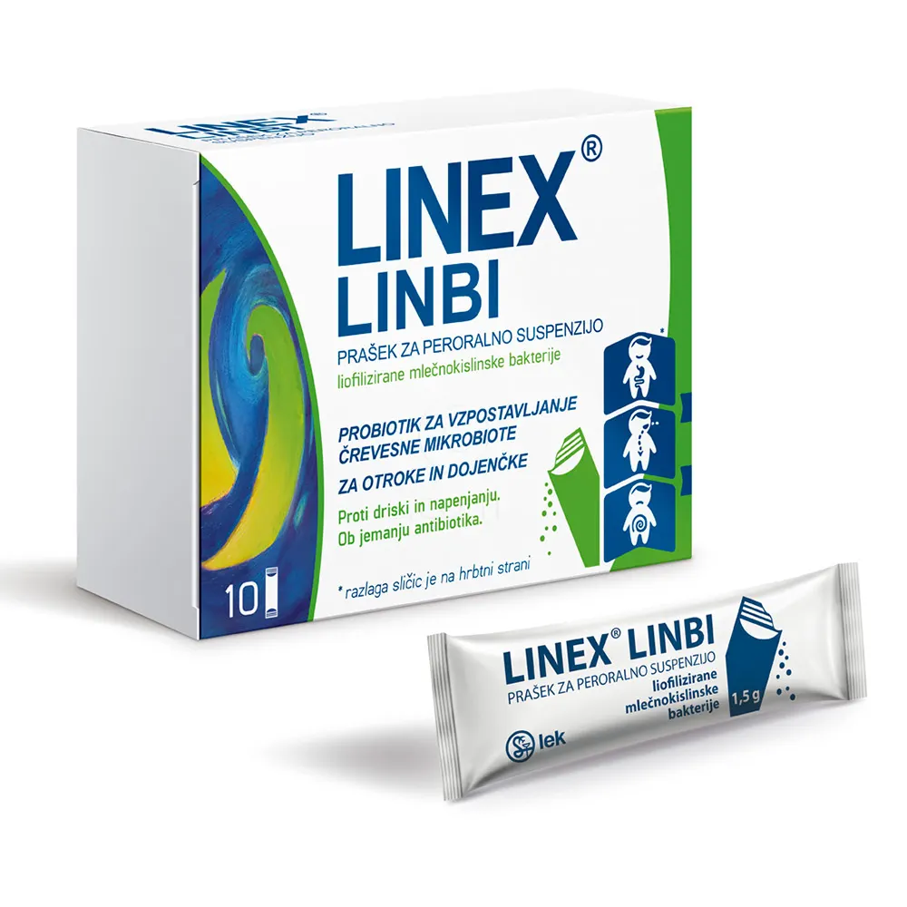 Linex Linbi, prašek za peroralno suspenzijo (10 vrečk)