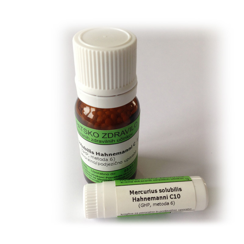 Mercurius solubilis Hahnemanni, kroglice - 10 g (C15)