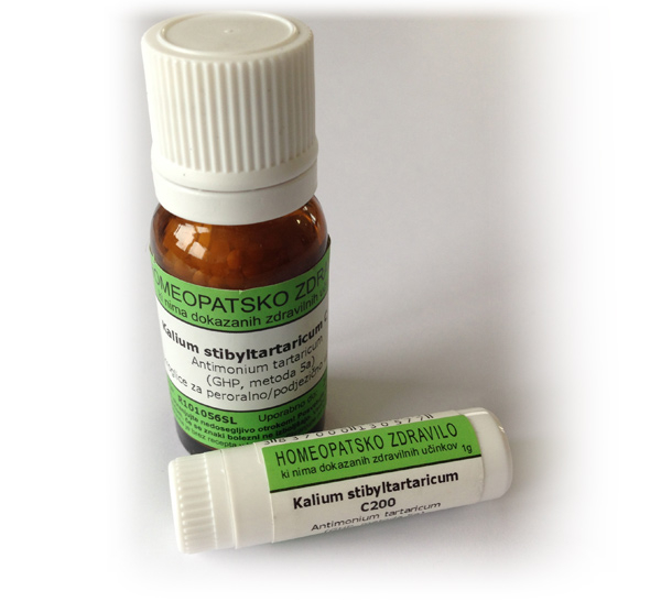 Kalium stibyltartaricum, kroglice - 10 g (C30)