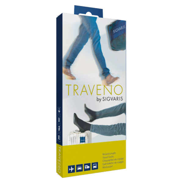 Sigvaris Traveno, kompresijske dokolenke - črne (velikost 4)