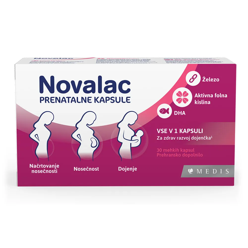 Novalac Prenatal, mehke kapsule (30 kapsul)
