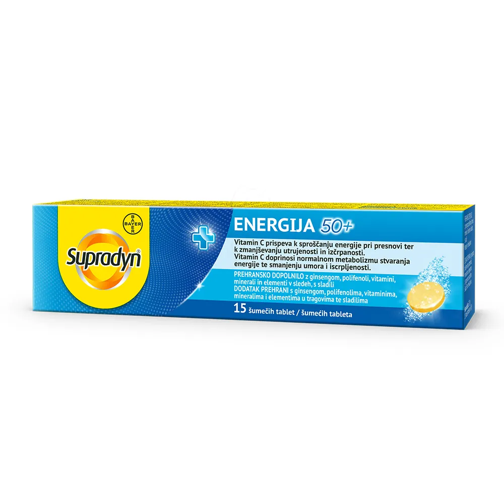 Supradyn Energija 50+, šumeče tablete (15 šumečih tablet)