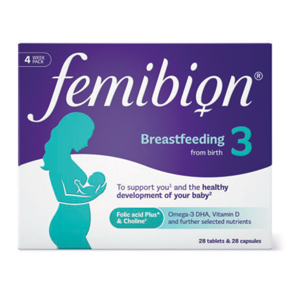 Femibion 3, tablete in kapsule za čas dojenja (28 tablet + 28 kapsul)