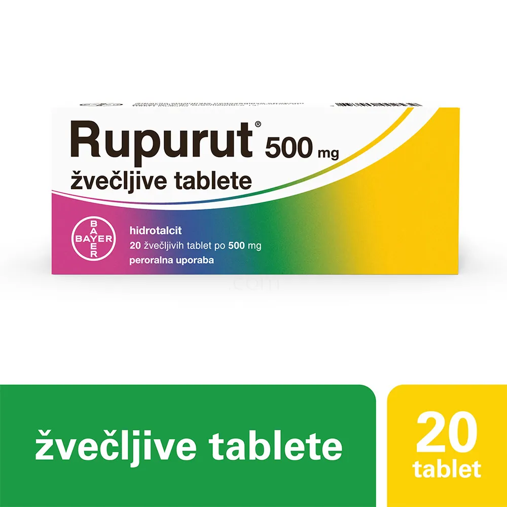 Rupurut 500 mg, žvečljive tablete (20 žvečljivih tablet)