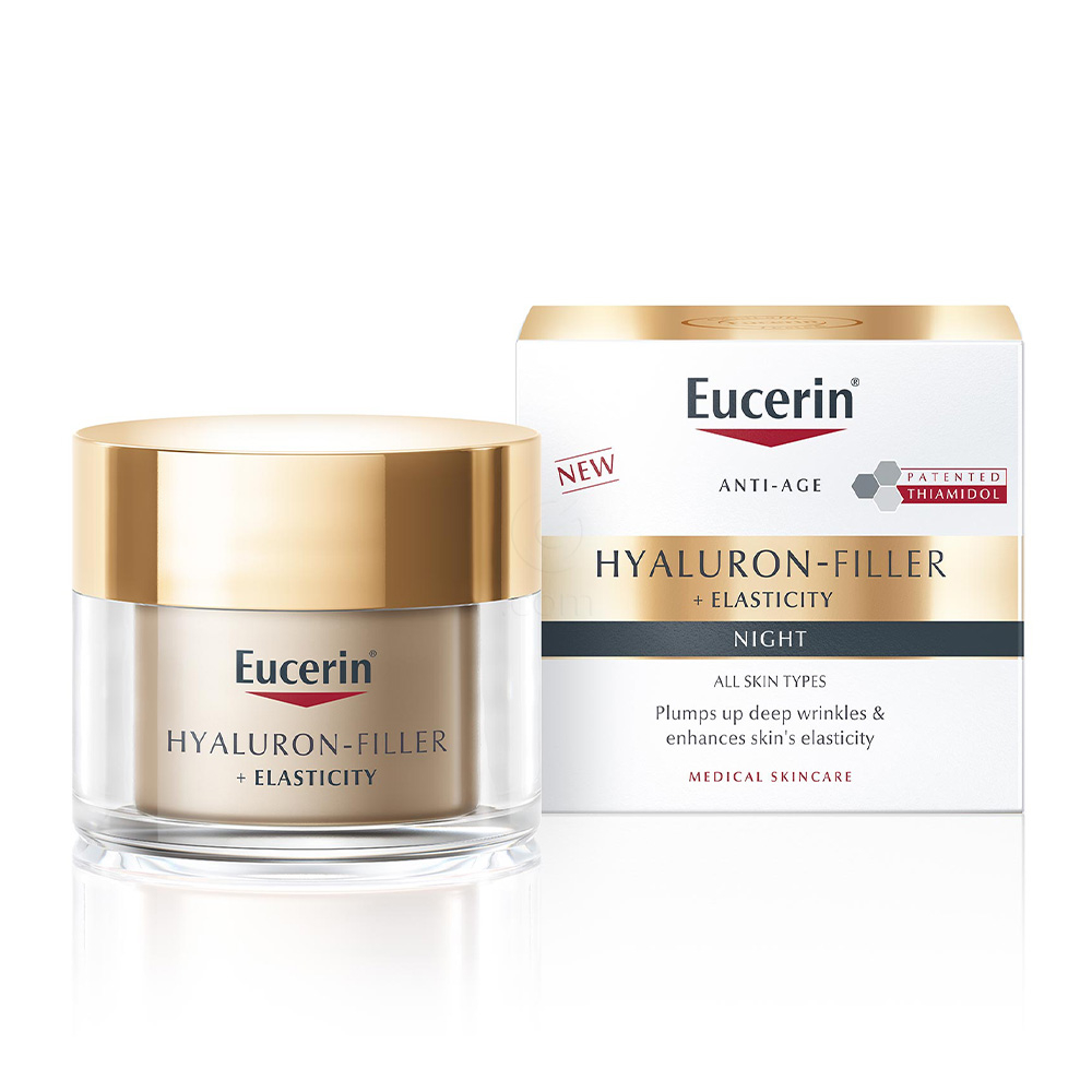 Eucerin Hyaluron-Filler + Elasticity, nočna krema - paket (2 x 50 ml)