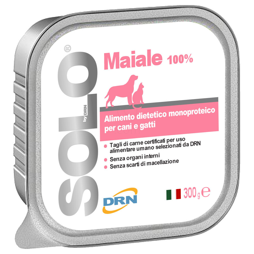 Solo Maiale, monoproteinska dieta za pse in mačke - Svinjina (6 x 300 g)