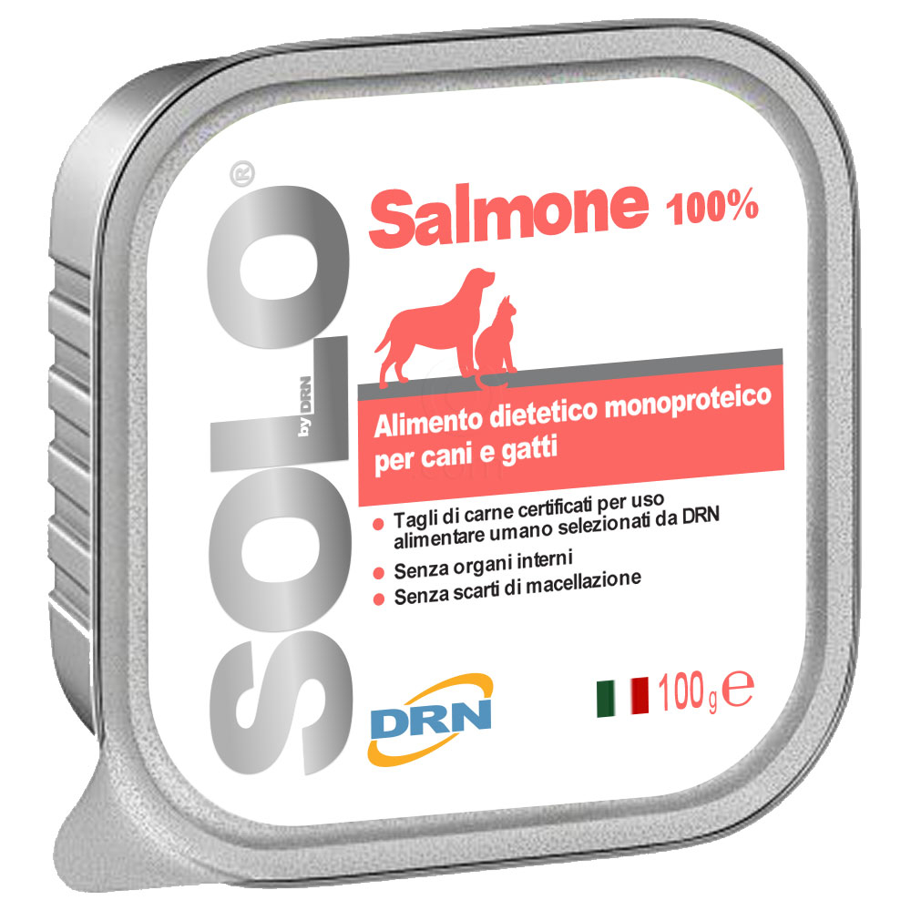 Solo Salmone, monoproteinska dieta za pse in mačke - Losos (6 x 100 g)