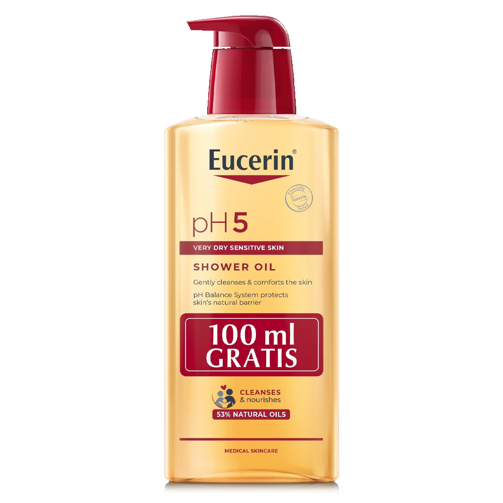 Eucerin pH5, olje za tuširanje s pumpico - posebna ponduba (400 ml)