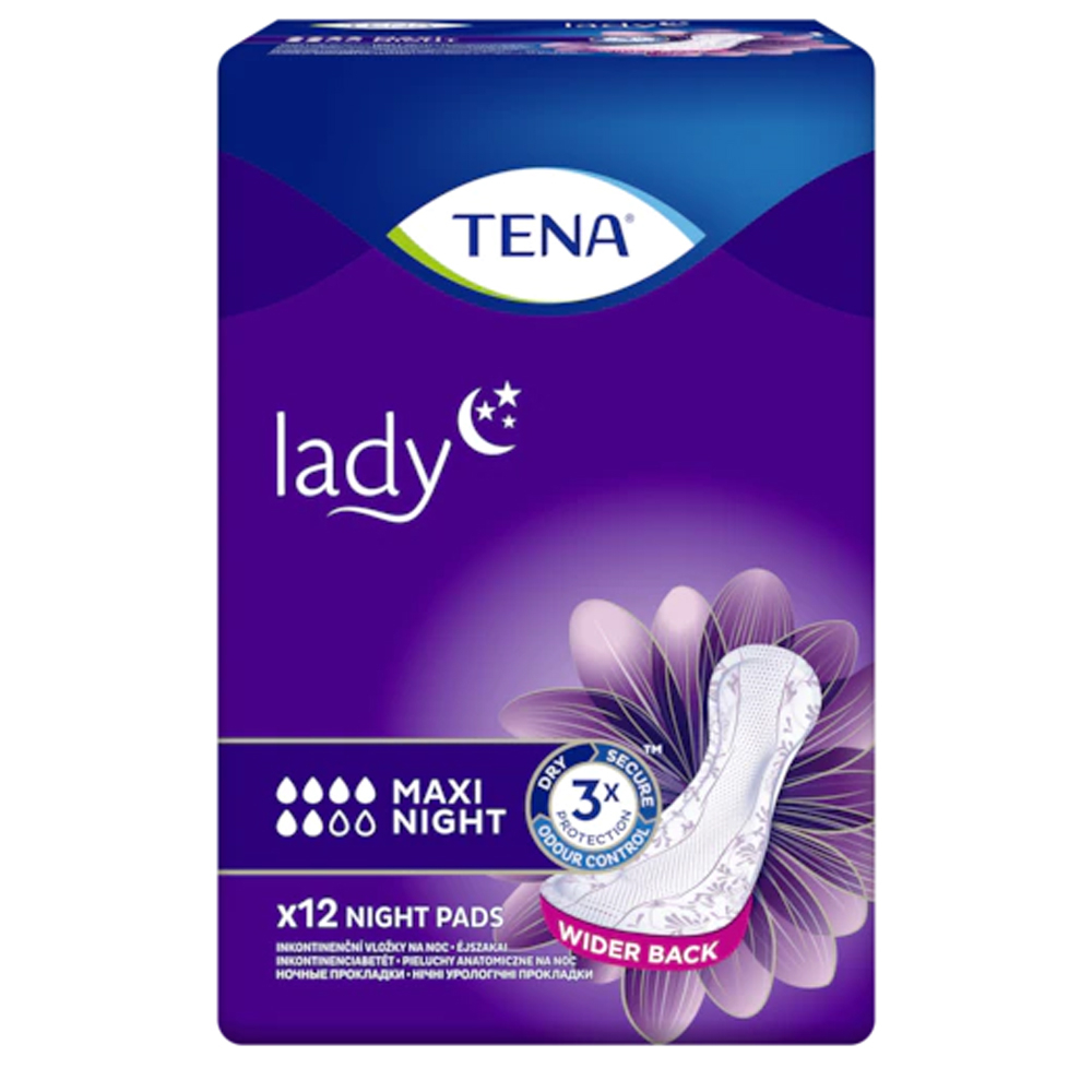 Tena Lady Maxi Night, inkontinenčna predloge za ženske (12 podlog)