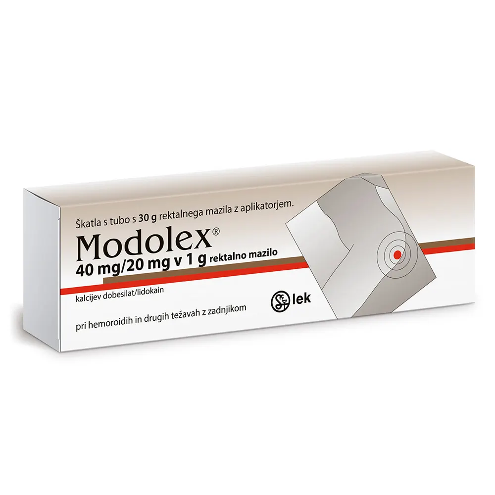 Modolex 40 mg/20 mg v 1 g, rektalno mazilo (30 g)