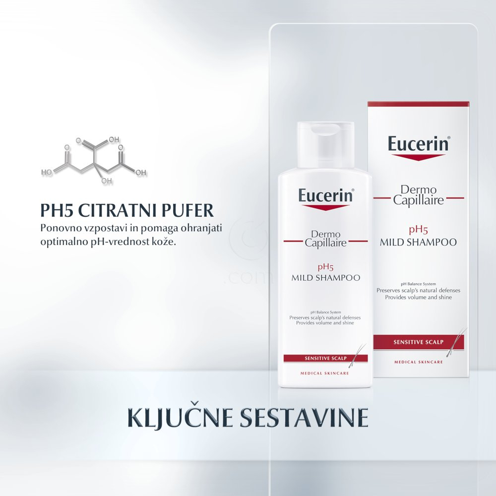 Eucerin DermoCapillaire pH5, šampon (2 x 250 ml)