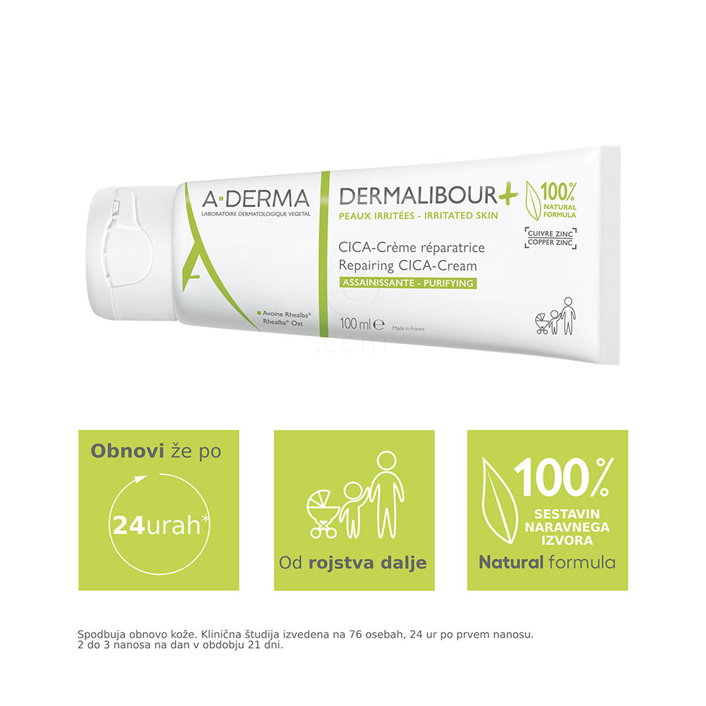 A-Derma Dermalibour +, obnavljajoča CICA-krema (100 ml)