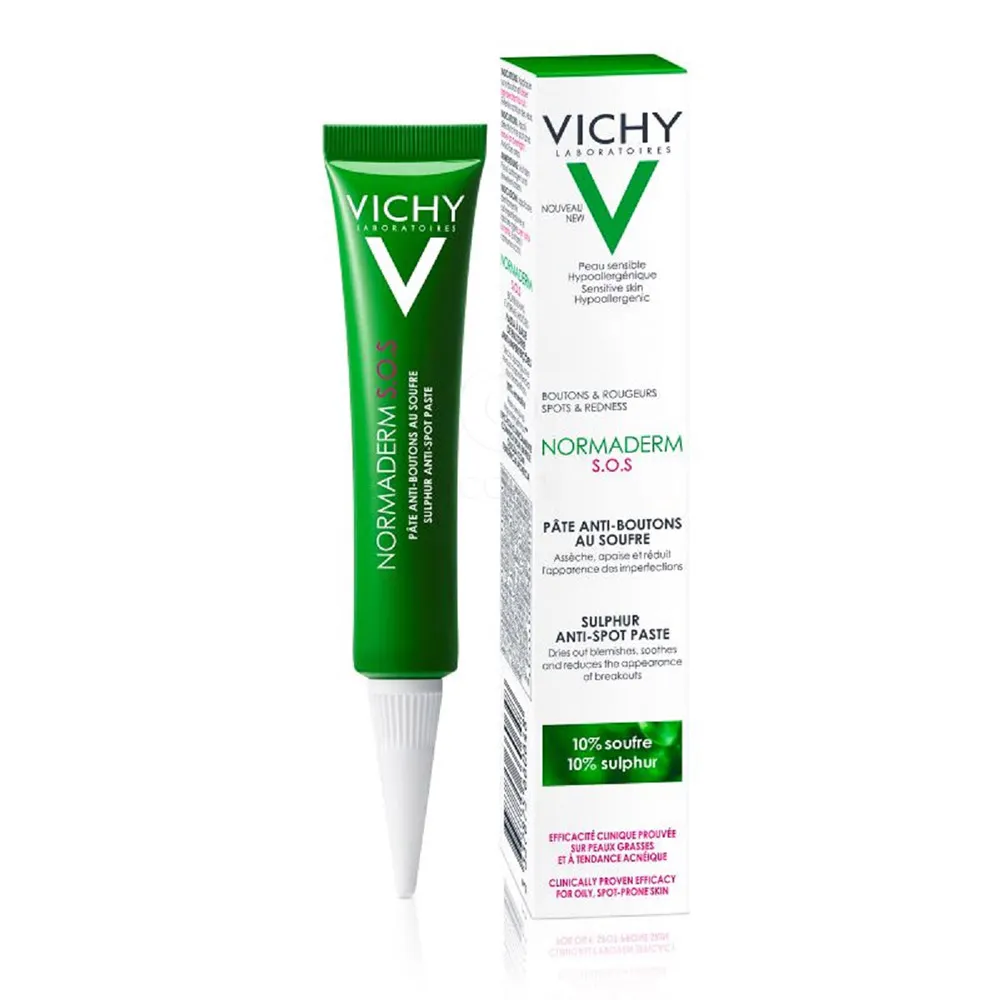 Vichy Normaderm S.O.S., žveplovo mazilo za obraz proti nepravilnostim (20 ml)