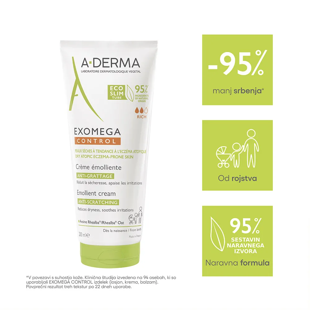 A-Derma Exomega Control, emolientna krema (200 ml)