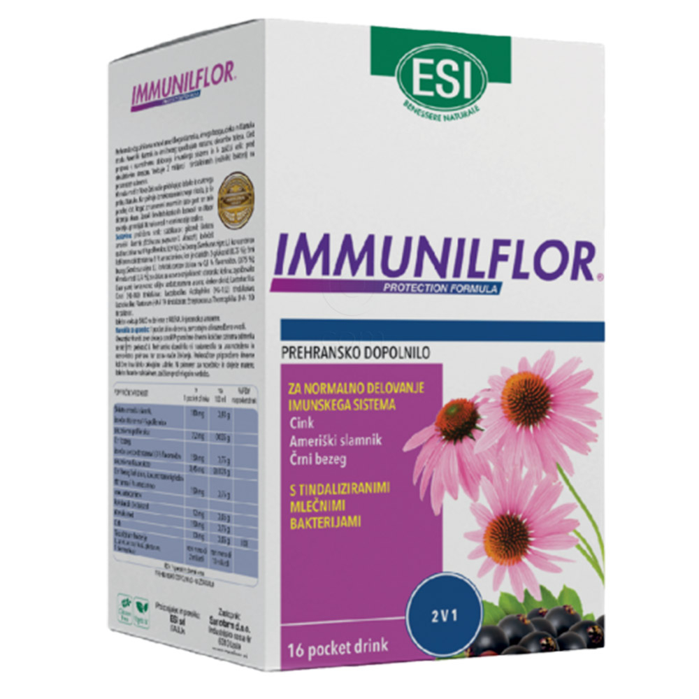 Immunilflor Pocket Drink ESI, vrečke (16 x 20 ml)