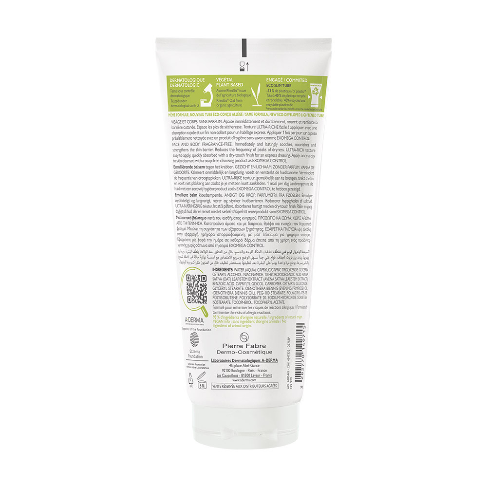 A-Derma Exomega Allergo, emolientni balzam (200 ml)