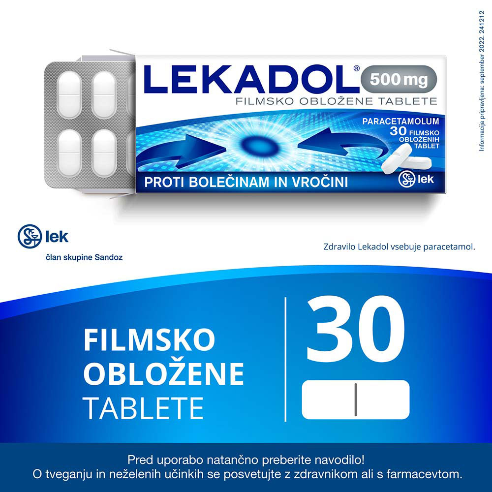 Lekadol 500 mg, filmsko obložene tablete (30 tablet)