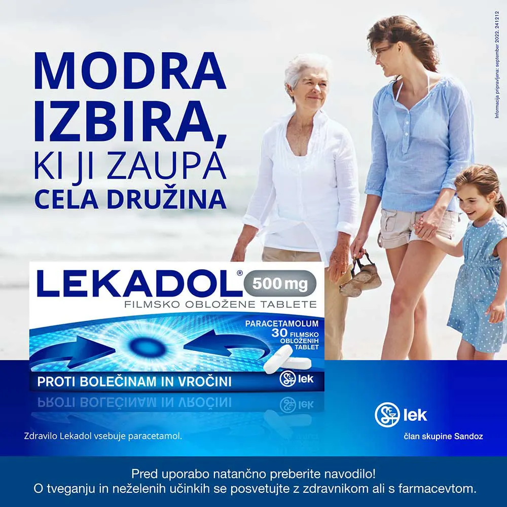 Lekadol 500 mg, filmsko obložene tablete (30 tablet)