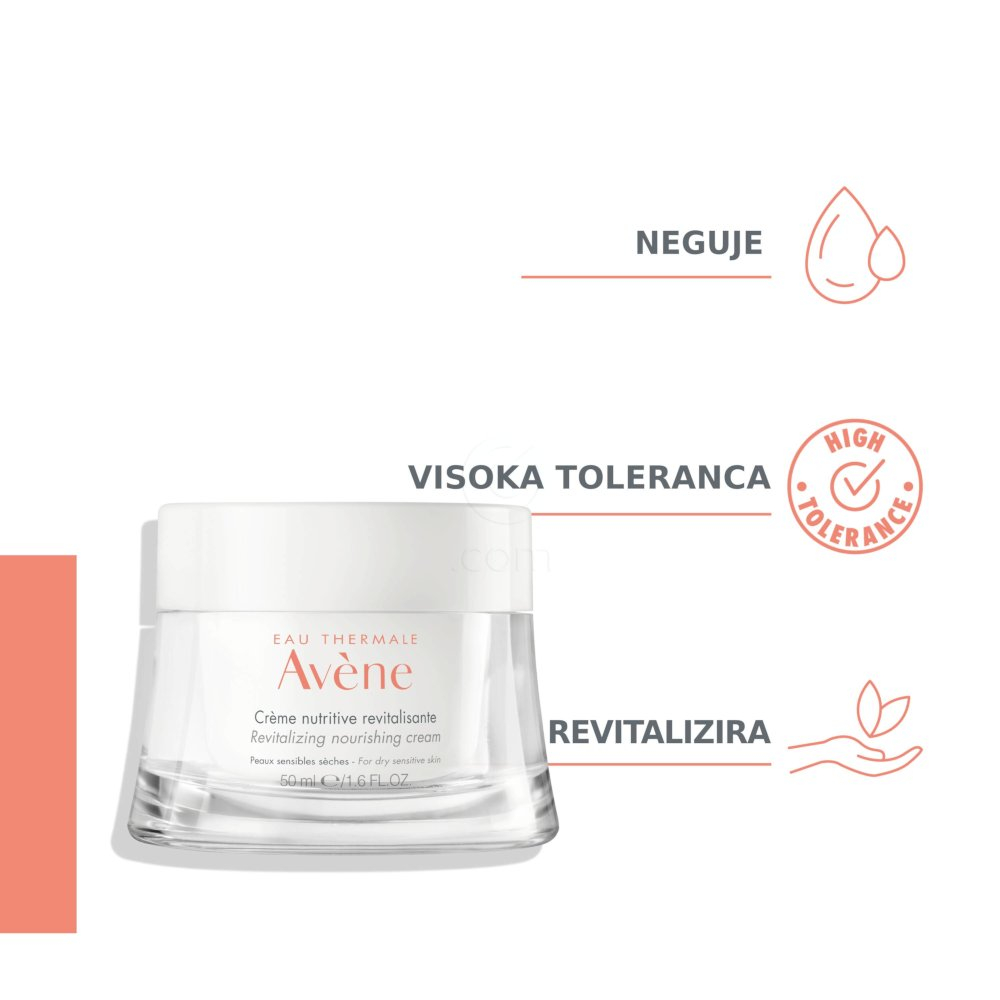 Avene, hranljiva revitalizirajoča krema za suho občutljivo kožo (50 ml)