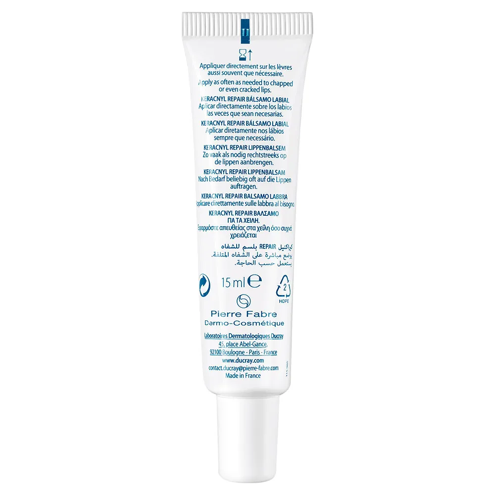 Ducray Keracnyl Repair, balzam za ustnice (15 ml)