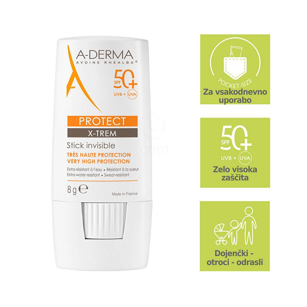 A-Derma Protect X-Trem, nevidni stik - ZF50+ (8 g)