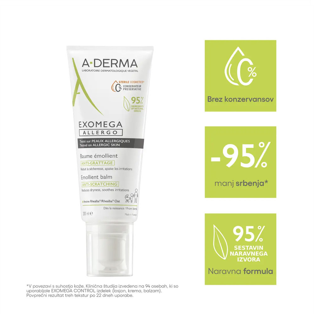 A-Derma Exomega Allergo, emolientni balzam (200 ml)
