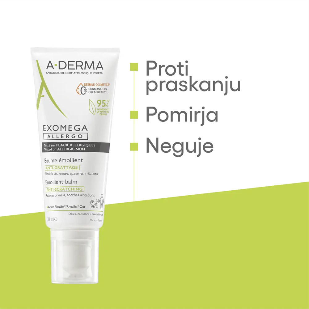 A-Derma Exomega Allergo, emolientni balzam (200 ml)
