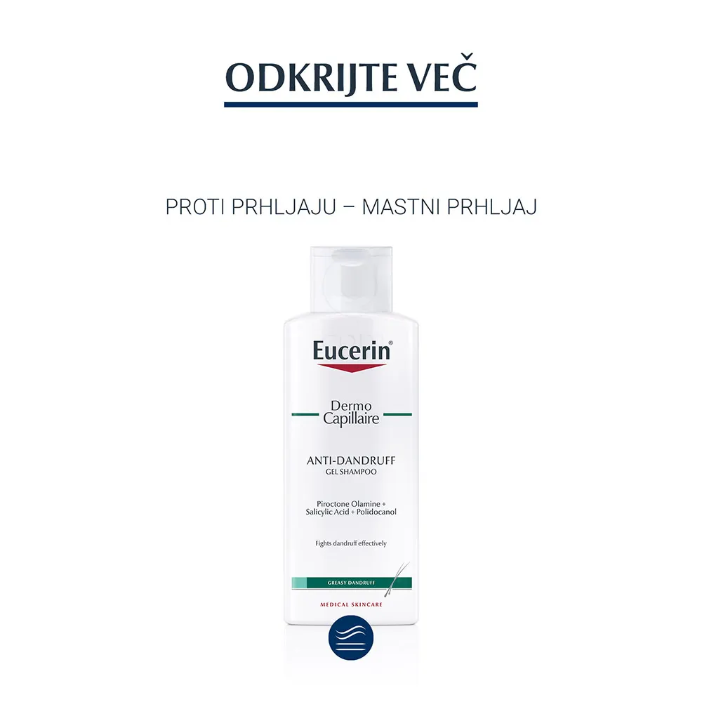 Eucerin DermoCapillaire, šampon proti mastnemu prhljaju (250 ml)