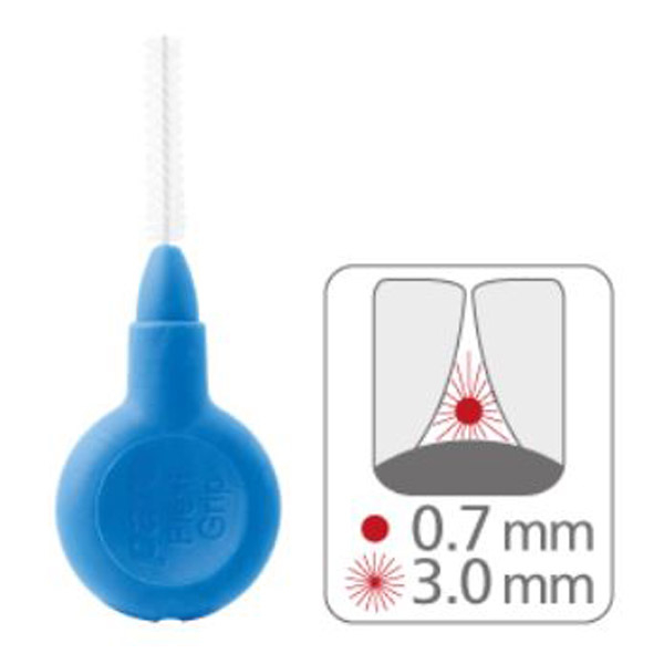 Paro Flexi grip, medzobna ščetka - modra (4 ščetke + držalo + blister)