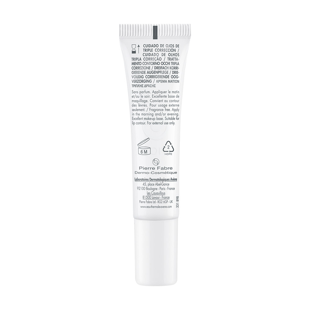 Avene Hyaluron Activ B3, trojna korektivna nega za predel okoli oči (15 ml)