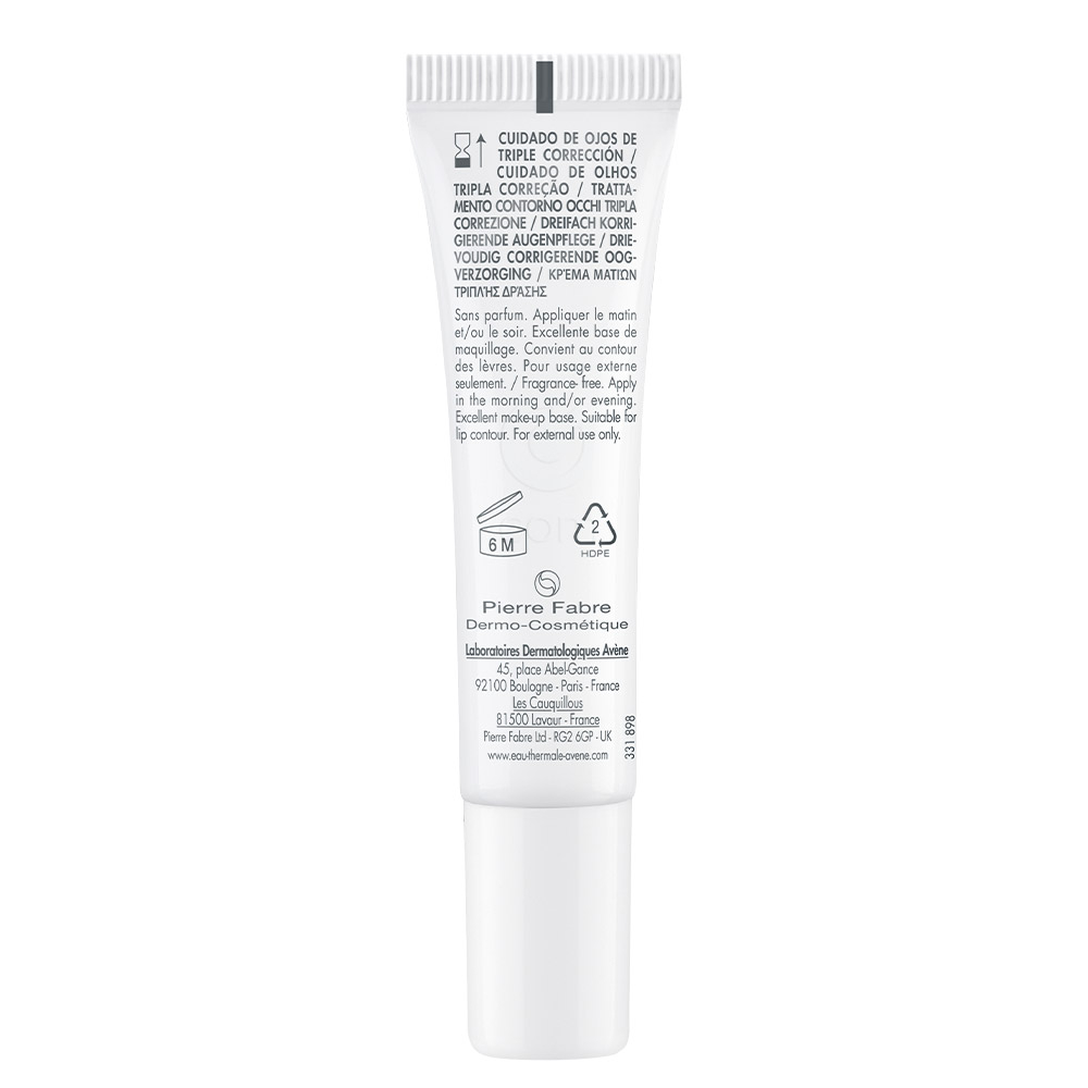 Avene Hyaluron Activ B3, trojna korektivna nega za predel okoli oči (15 ml)